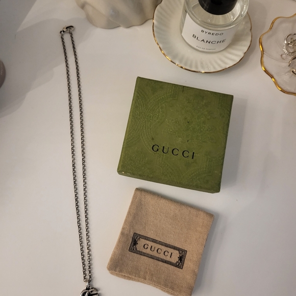 Gucci GG Marmont Sterling Silver Key Necklace - Picture 2 of 4